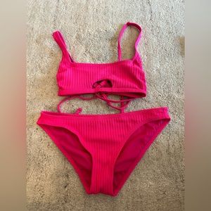 Xhilaration Neon Pink Bikini Size Medium